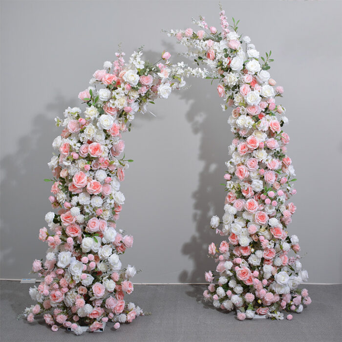 New Horn-shaped Stand Artificial Floral Wedding Background Decorations