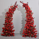 New Horn-shaped Stand Artificial Floral Wedding Background Decorations