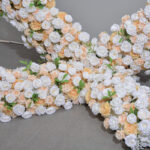 New Champagne Embroidered Rose Heart-shaped Artificial Flowers Arch Decoration